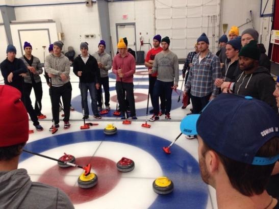 Curling in Calgary. (photo credit: Washington Capitals )
